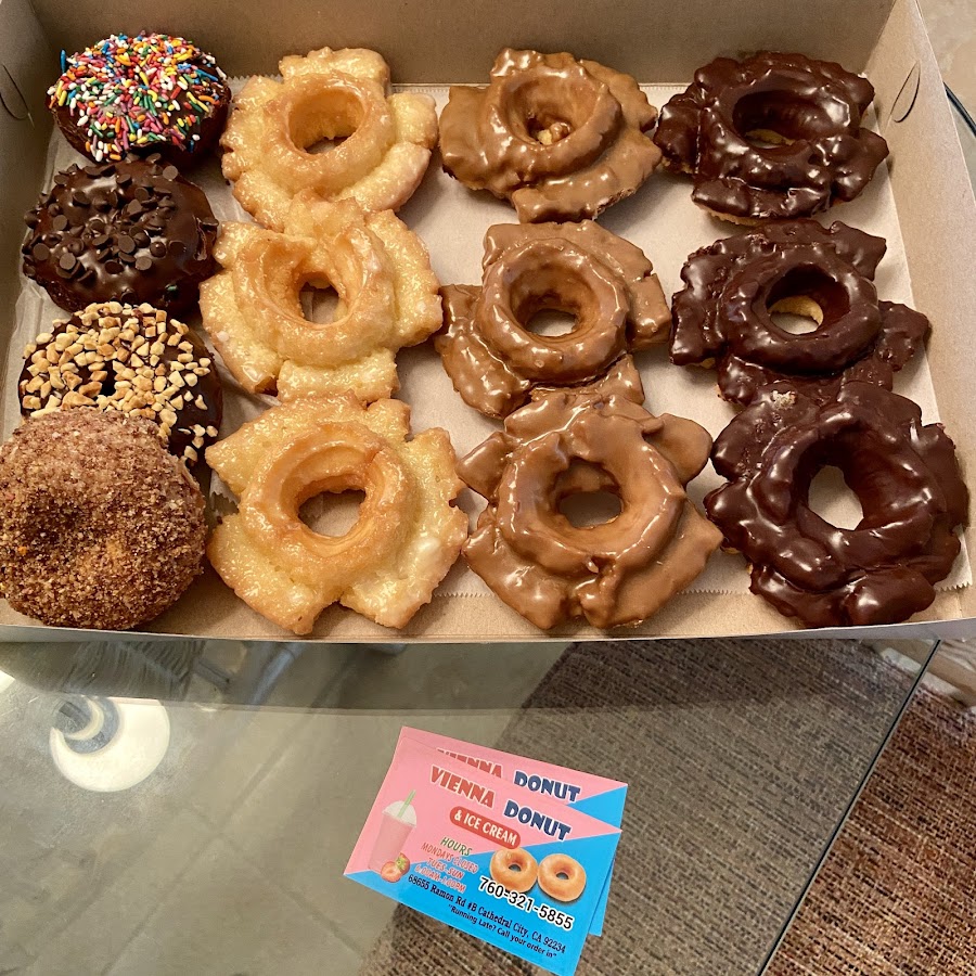 Fresh donuts from Vienna Donut & Ice Cream